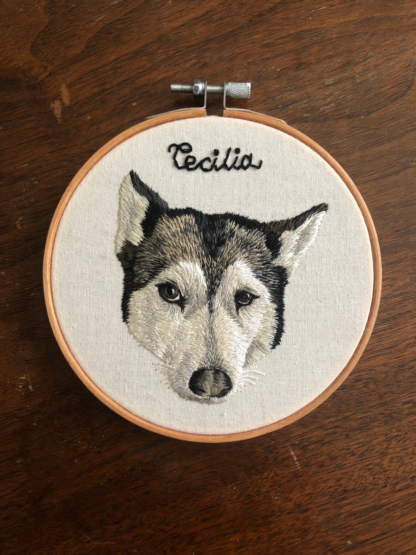 Hand Embroidered Pet Portrait