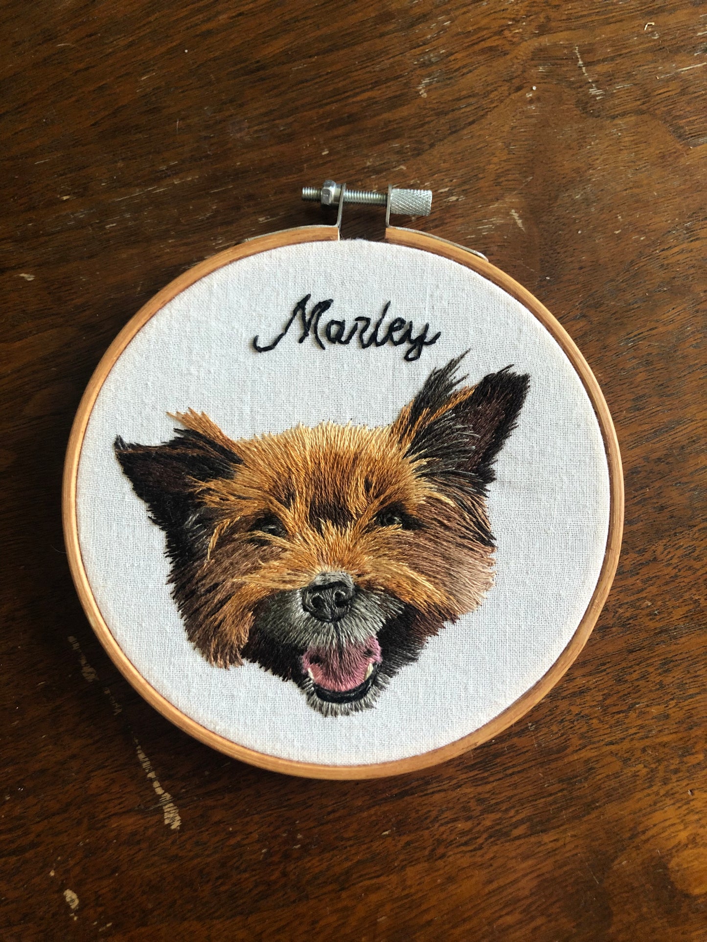 Hand Embroidered Pet Portrait
