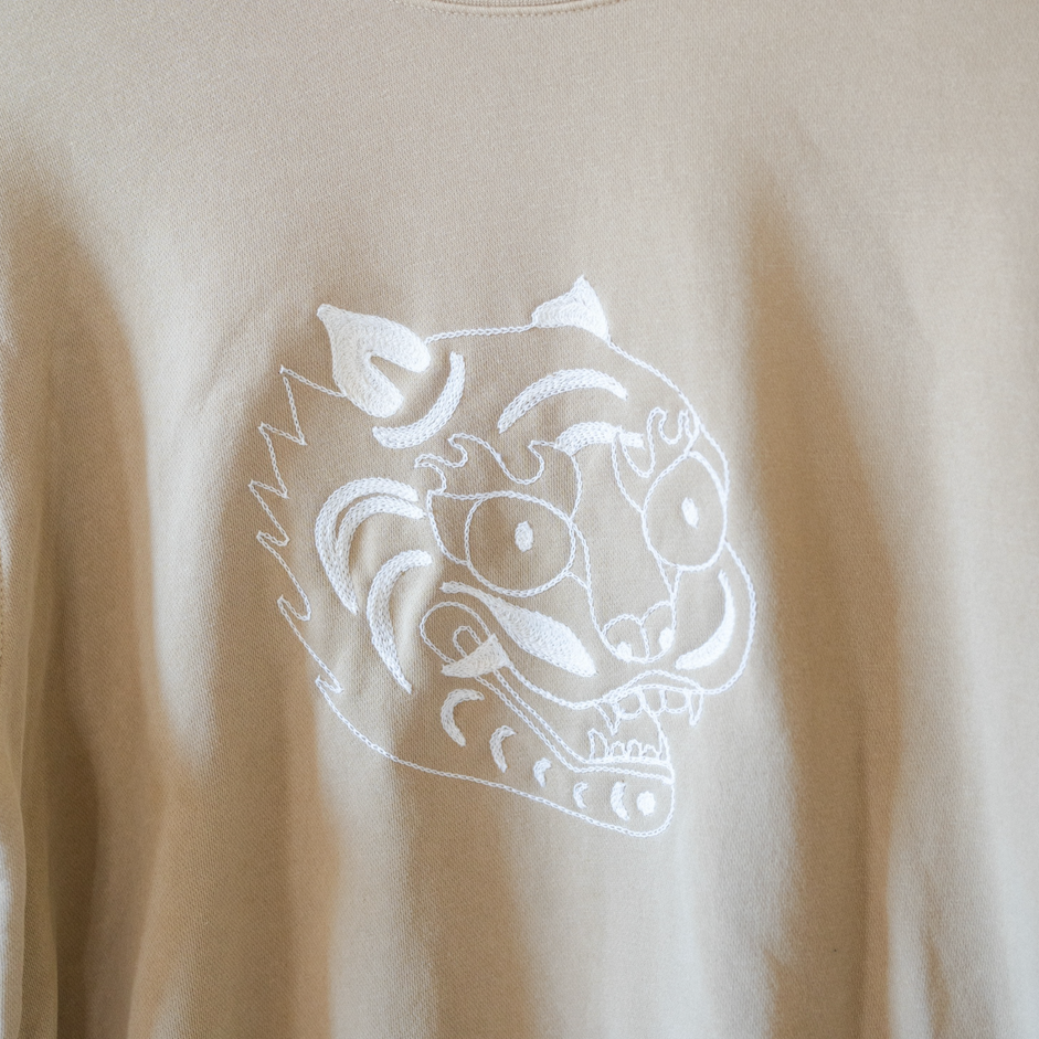 Tiger embroidered sweatshirt deals