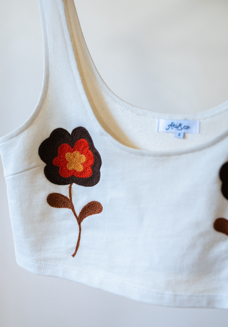 Twin Flowers Cropped Tank