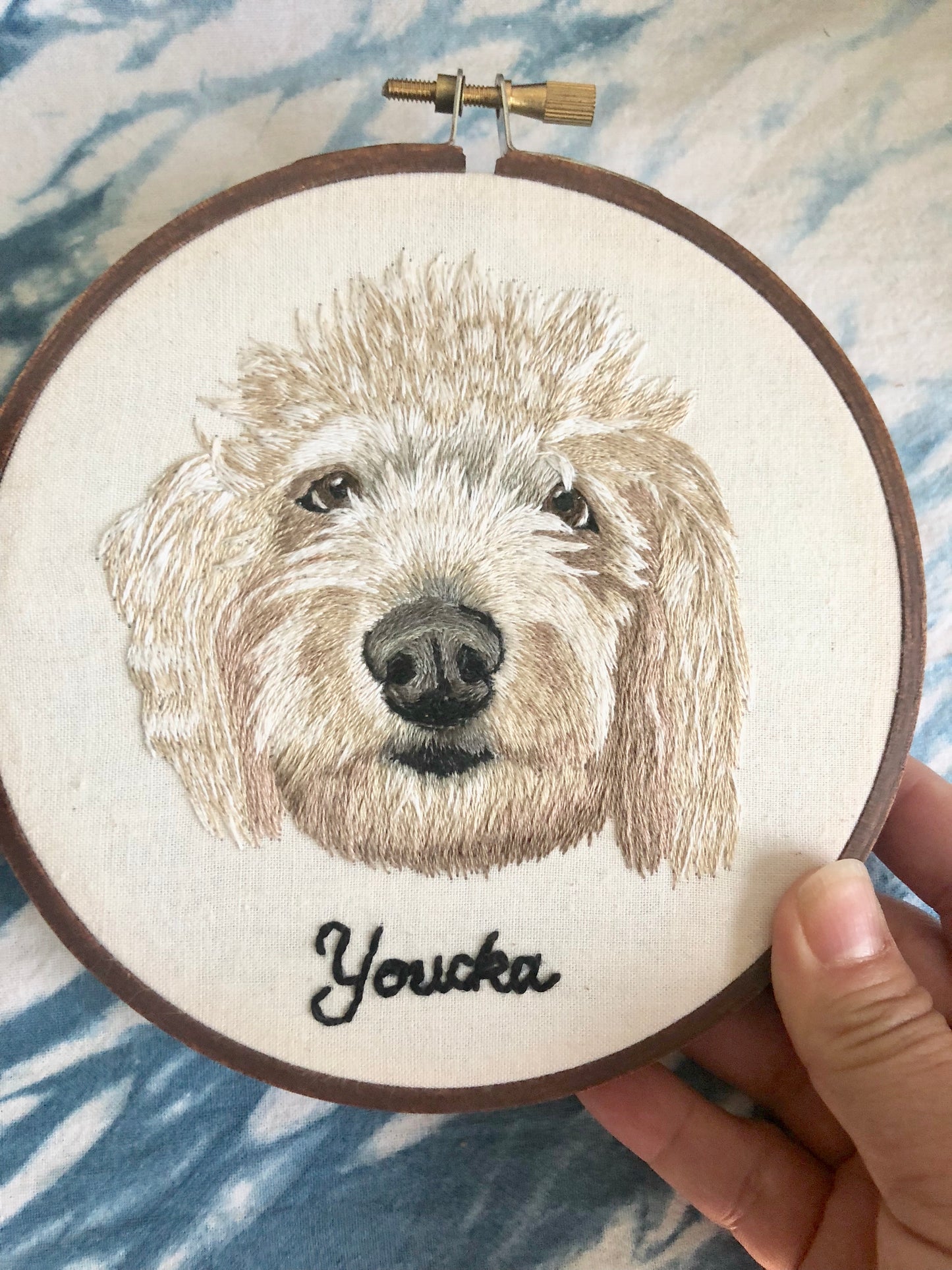 Hand Embroidered Pet Portrait