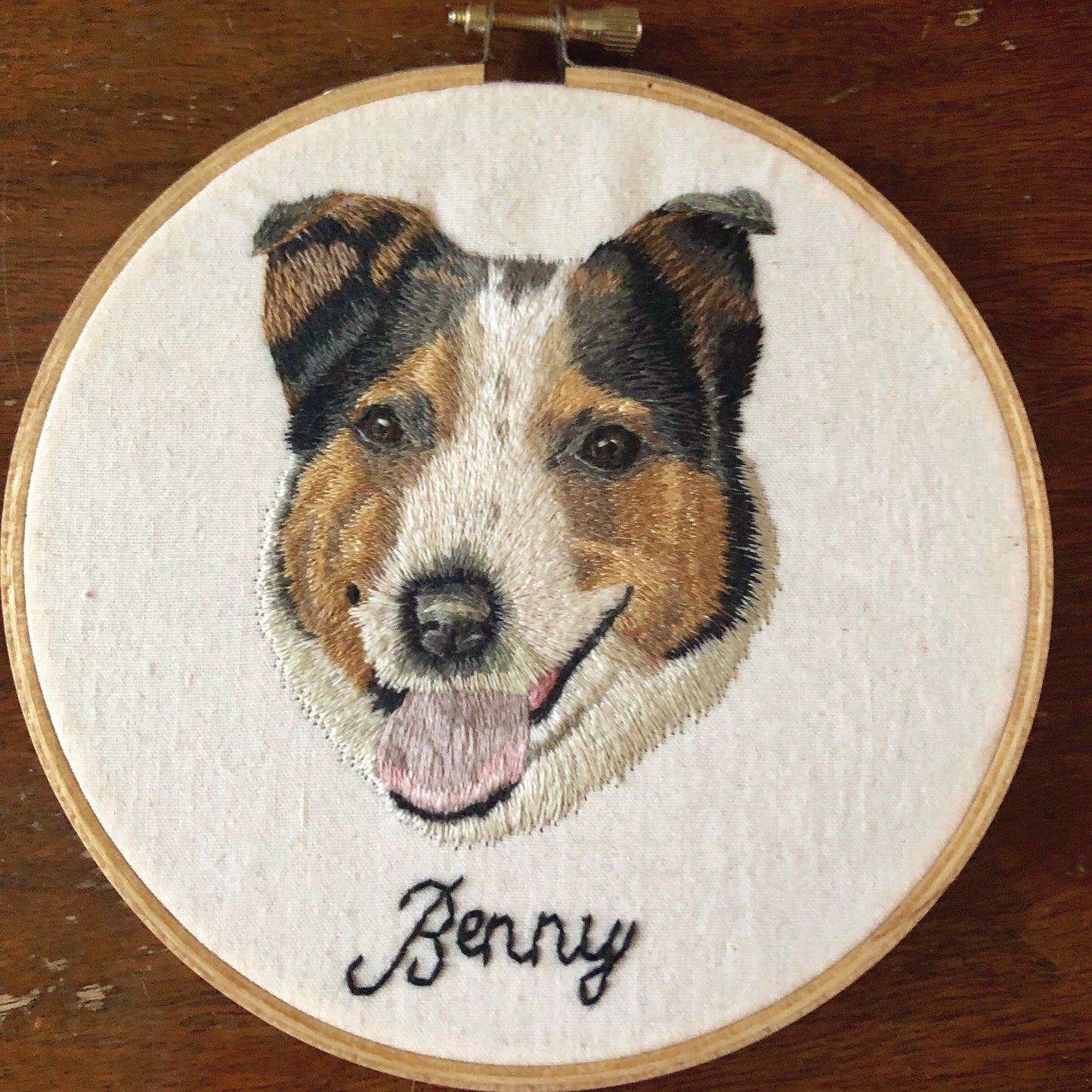 Hand Embroidered Pet Portrait