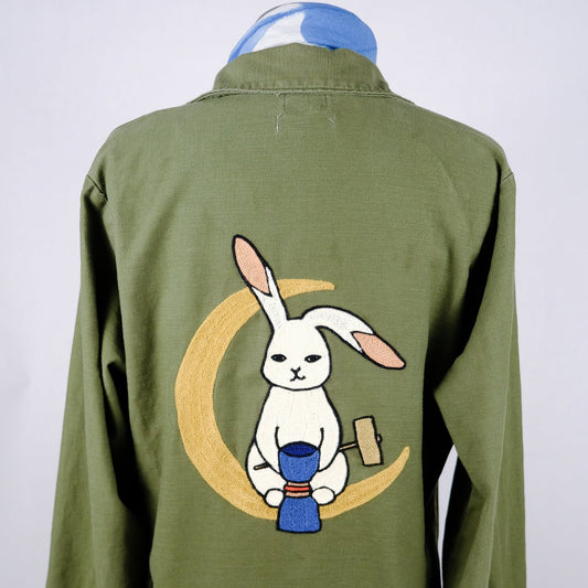 Moon Rabbit Vintage Army Utility Shacket