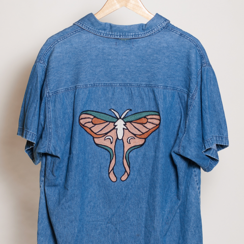 Moon Moth Denim Button-up Shirt