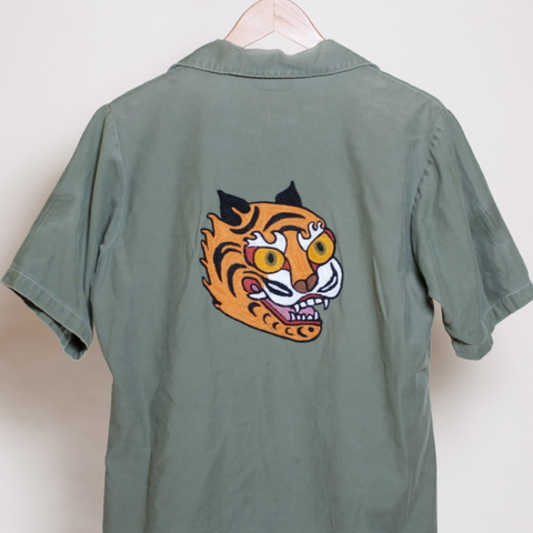 Tiger Head Vintage Army Shirt
